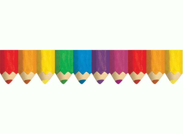 Jumbo Coloured Pencils Classroom Display Border