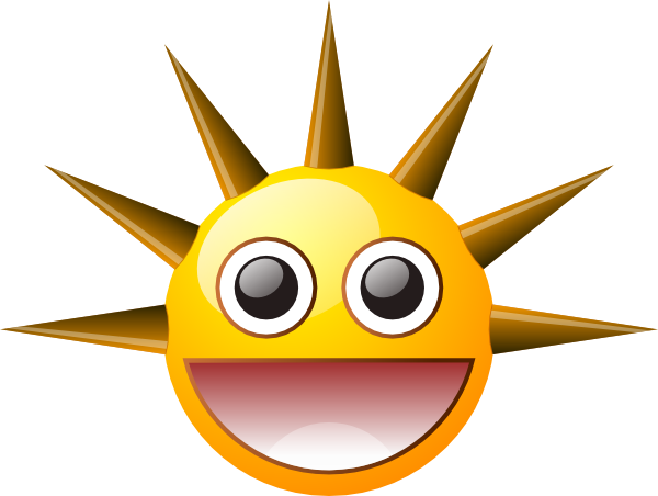 Smiley With Spikes clip art - vector clip art online, royalty free ...