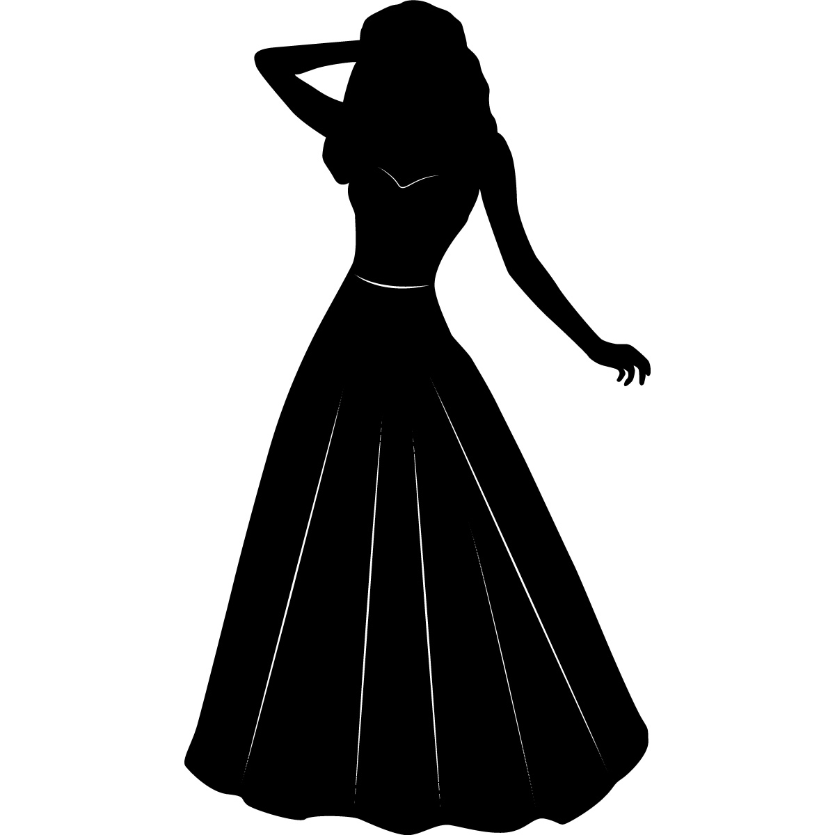 clipart black and white dress - photo #43