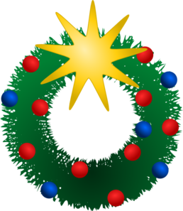 Christmas Wreath clip art - vector clip art online, royalty free ...