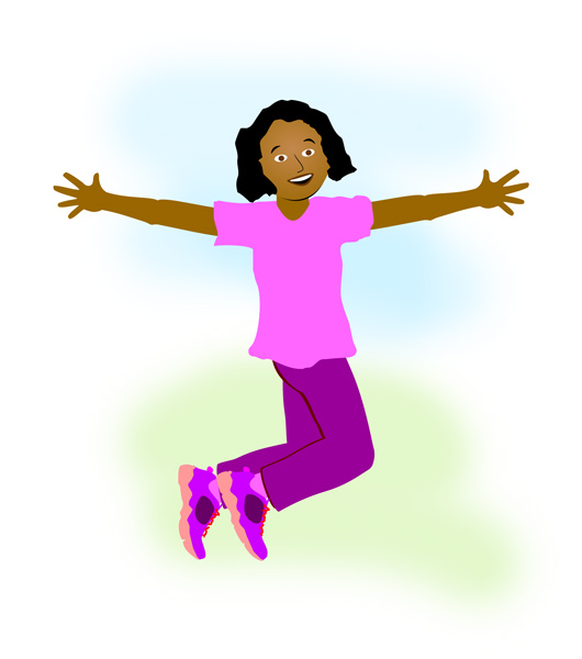 clipart woman jumping up and down - photo #49