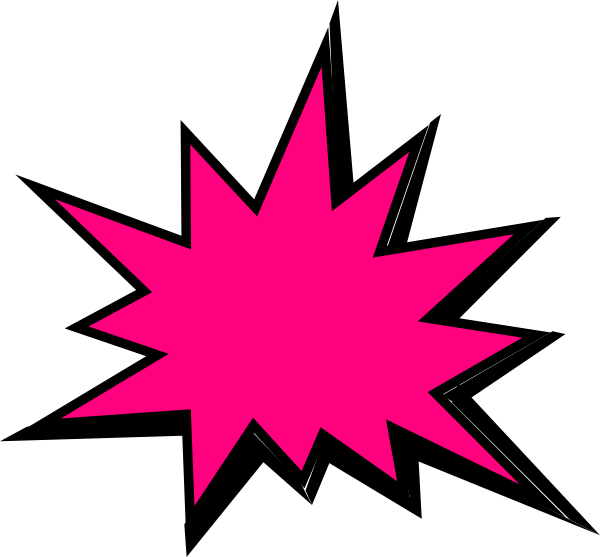 Pink Comic Pow clip art - vector clip art online, royalty free ...
