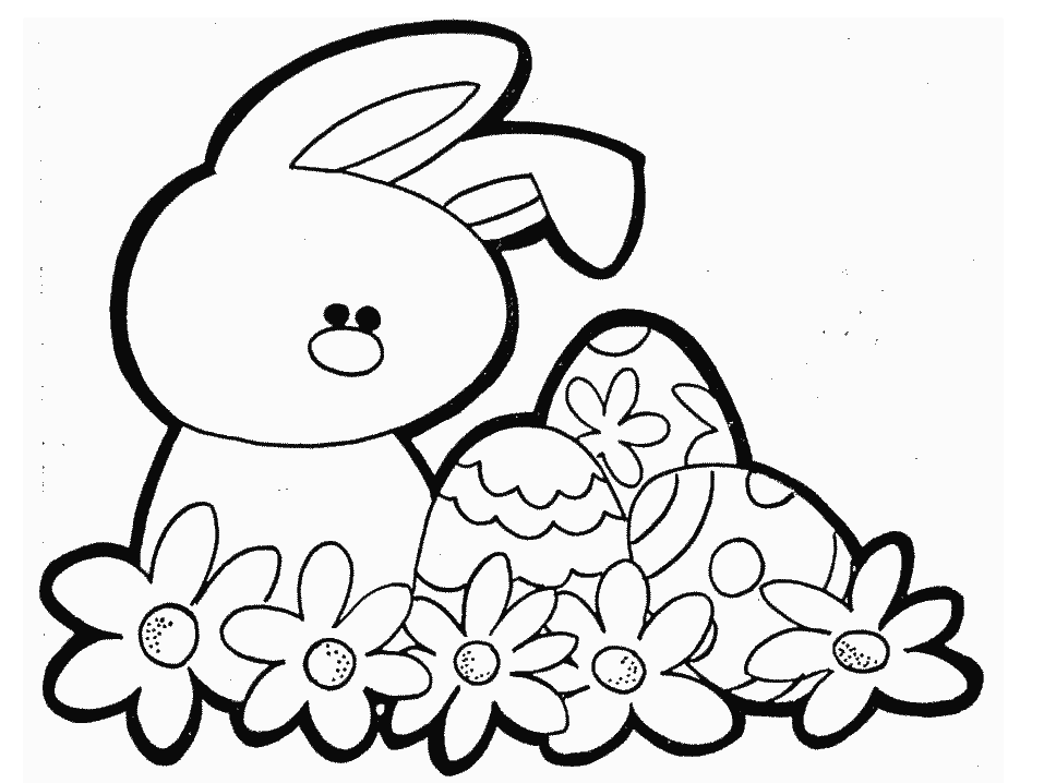 Easter Bunny Colouring Pages Printable | Coloring