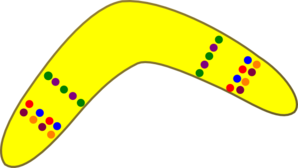 Yellow Boomerang Clip Art - vector clip art online ...