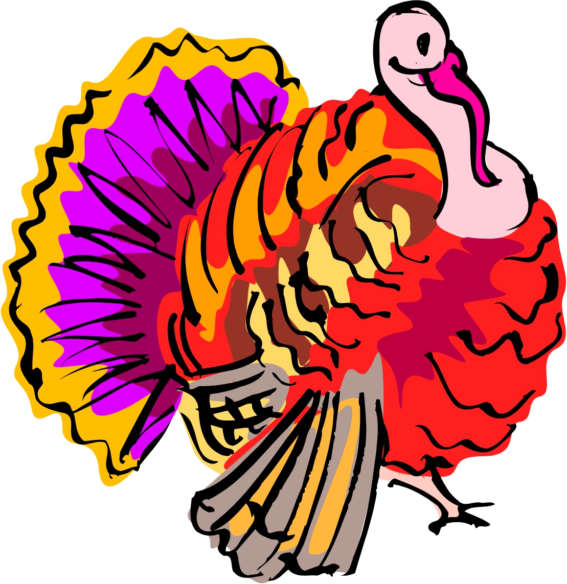 free animated clip art thanksgiving turkey - photo #48