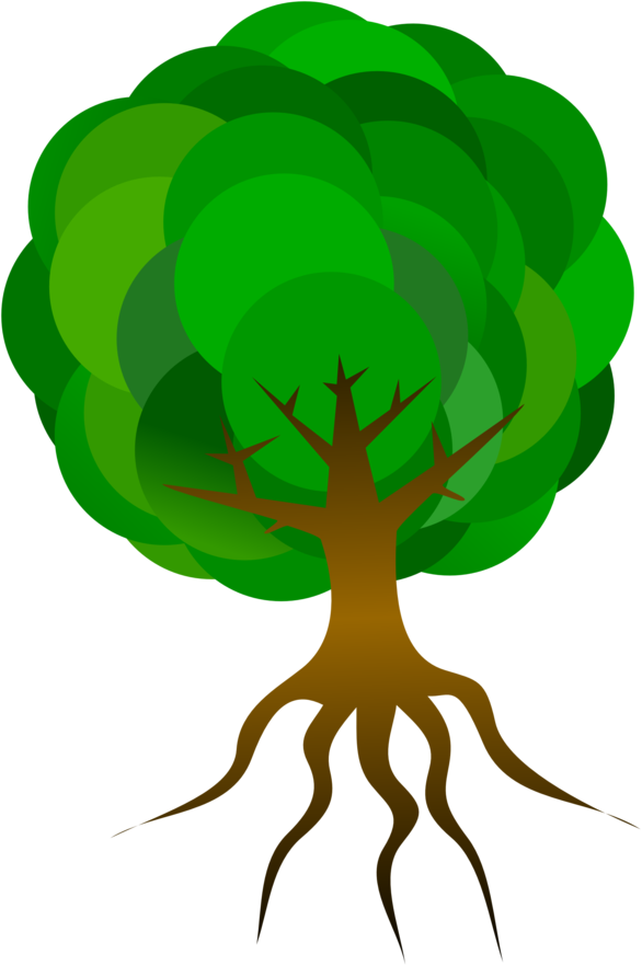 clipart tree with roots and fruit - photo #22