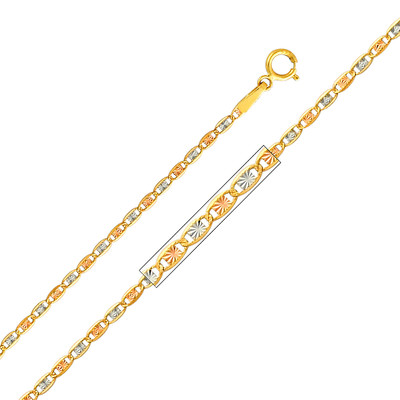 Precious Stars 14k Gold Valentino Rose Chain Necklace | Wayfair
