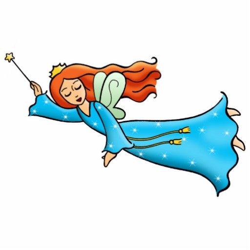Cartoon Clip Art Flying Fairy Princess Magic Wand Cut Out | Zazzle.