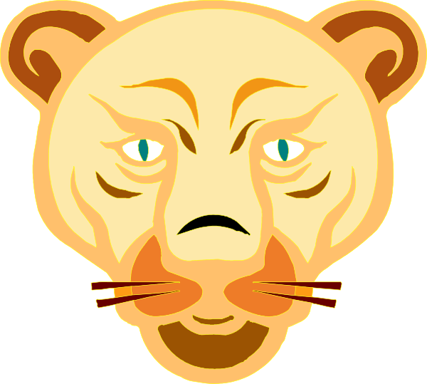 Lion Face Cartoon clip art - vector clip art online, royalty free ...