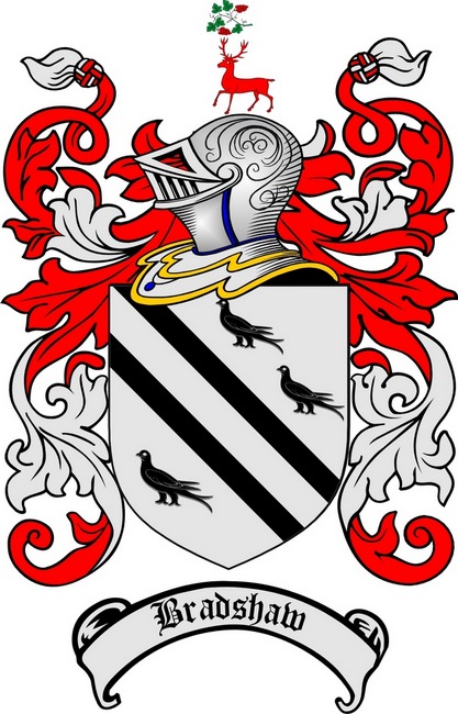 bradshaw family crest bradshaw coat of arms Art Prints by Family ...