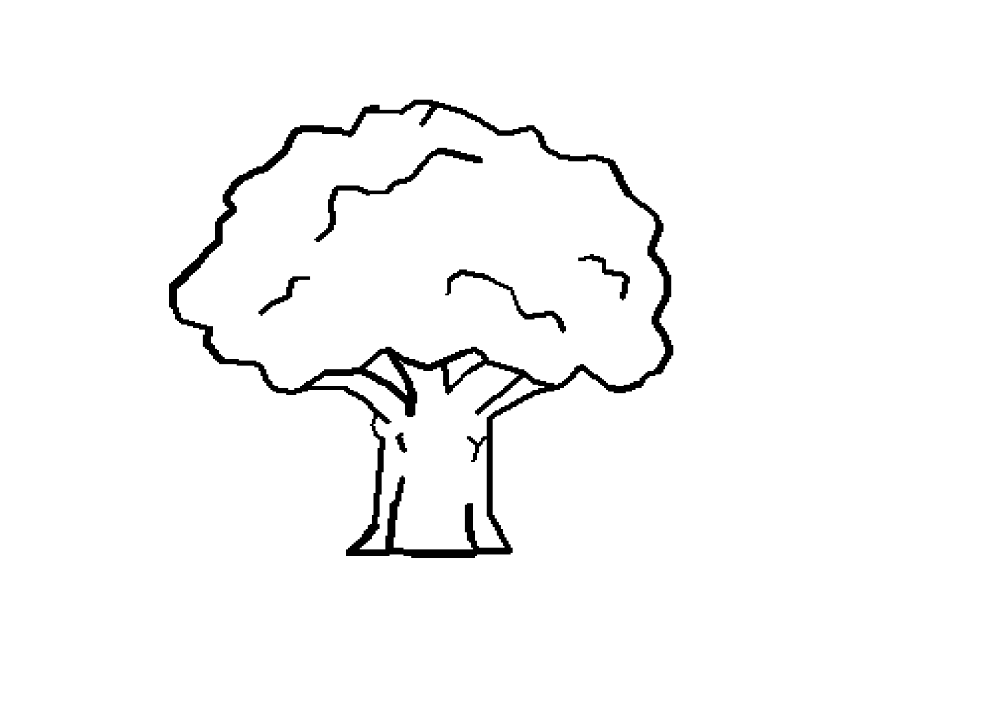 clipart tree black and white - photo #19