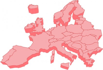 European map 3D Vector clip art - Free vector for free download