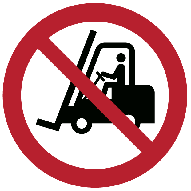 No forklift trucks sign