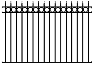 Ornamental Wrought Iron Fence Panels for Gardens & Pools