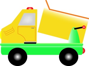 Dump Truck Clipart Image - Cute Cartoon Dump Truck