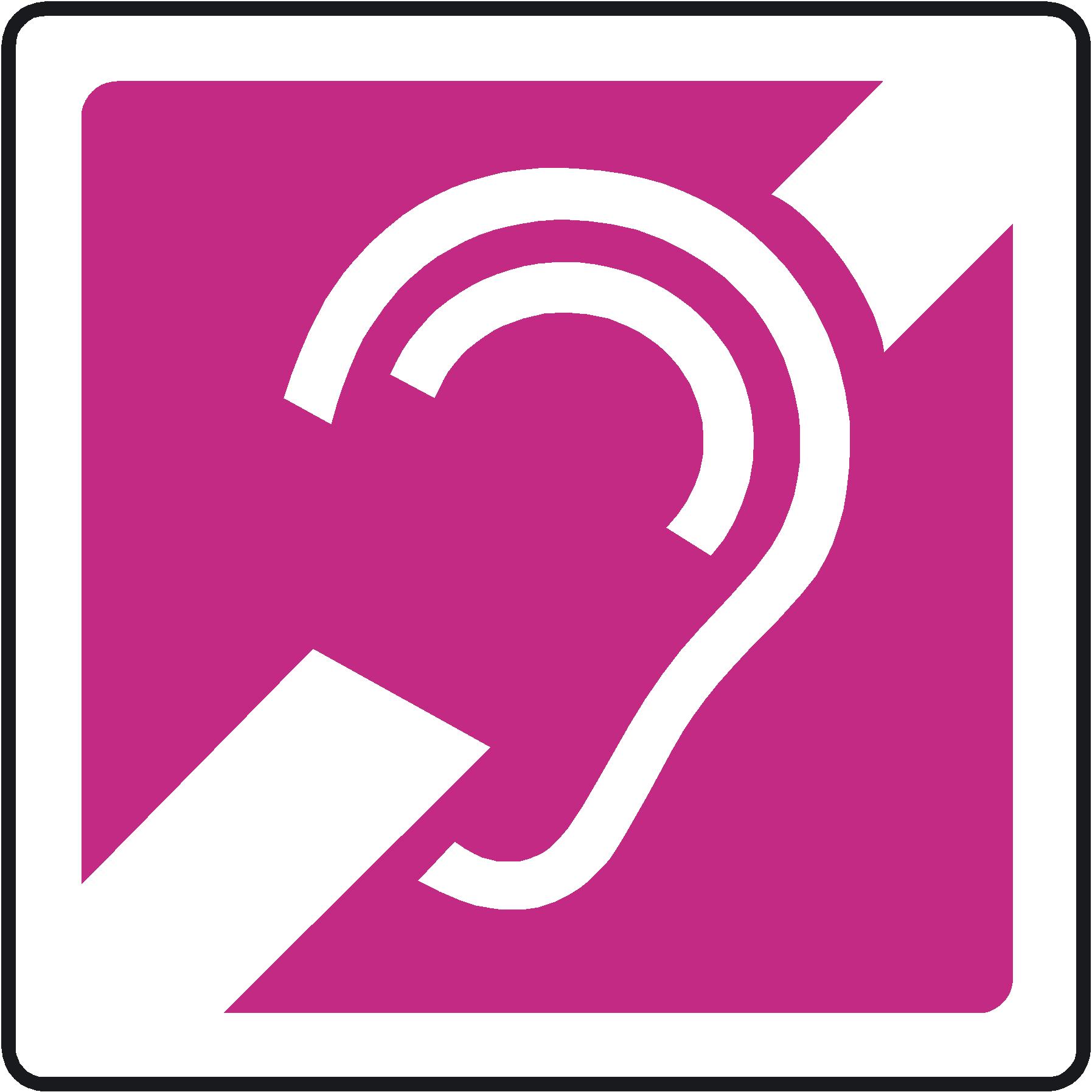 DDA Hearing Impairment symbol 150x150mm
