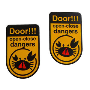 Door Window open close caution warning sign Crab JDM stickers ...