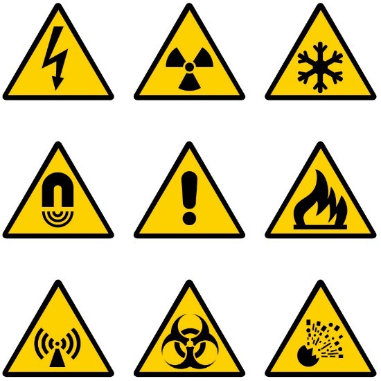 Free Yellow and Black Warning Signs Vector 03 - TitanUI
