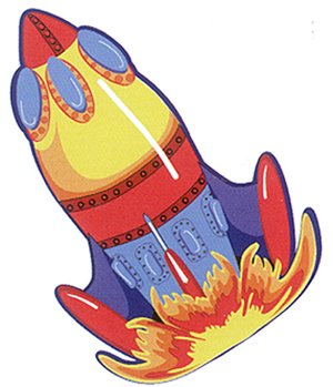 Amazon.com: Space Ship Rocket Shaped Kids Rug 39" X 58": Toys & Games