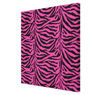 Pink Zebra Wrapped Canvas Prints | Zazzle