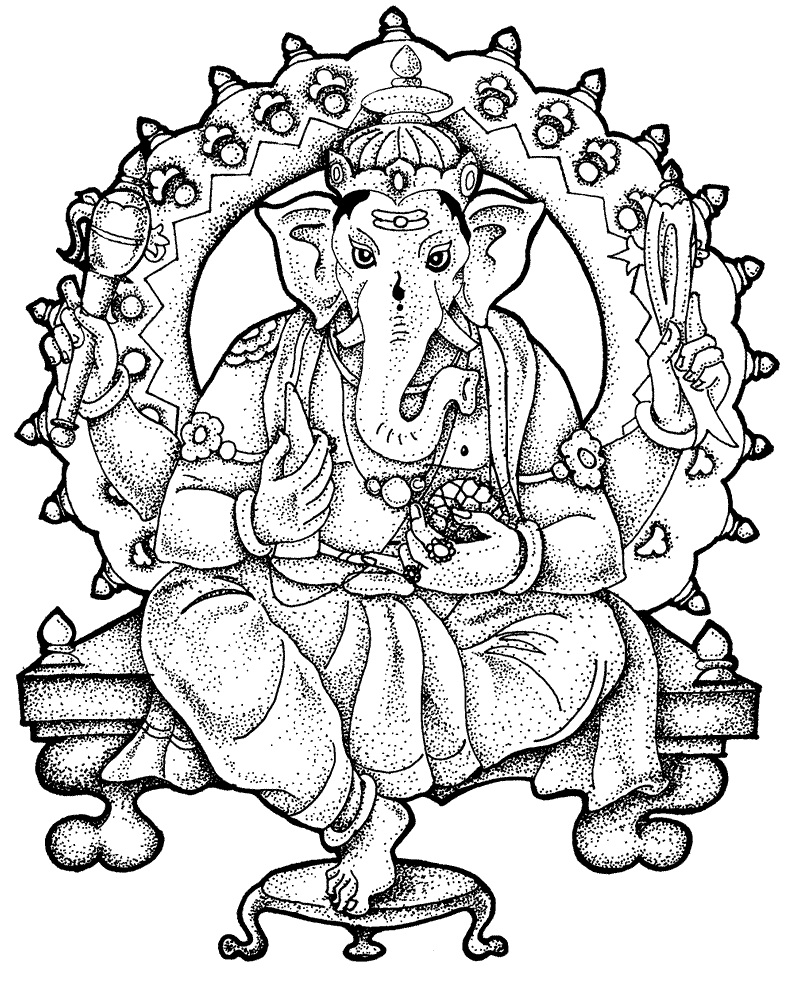 Colouring For Kids Lord Ganesha - ClipArt Best