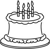 Birthday Cake Clipart Black And White - Free ...