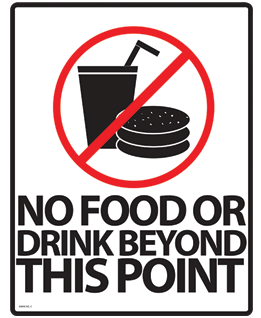 No Food or Drink Beyond This Point Sign | Free Printable