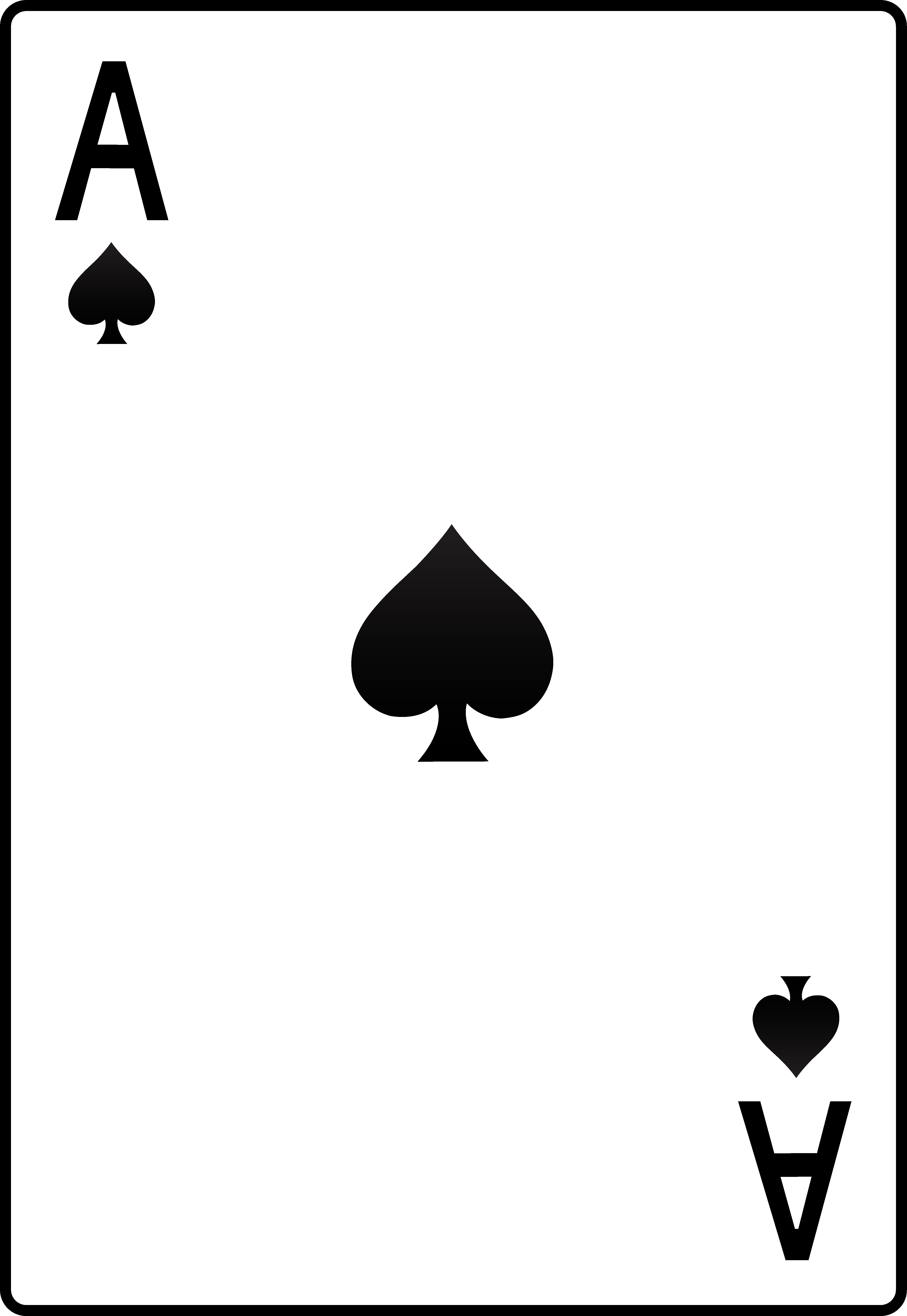 Playing spades clipart