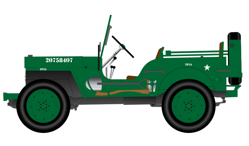 Military jeep clipart