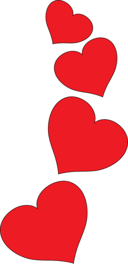 Red hearts clip art