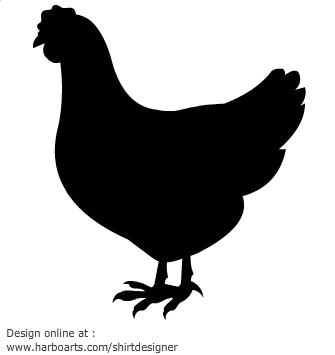 Chicken clipart silhouette