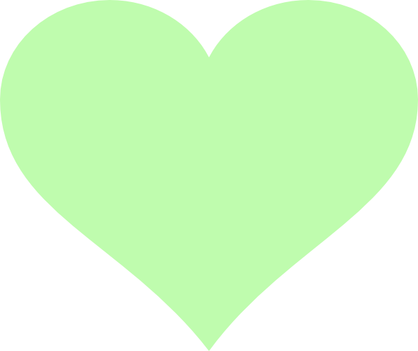 Light Green Heart Clip Art - vector clip art online ...