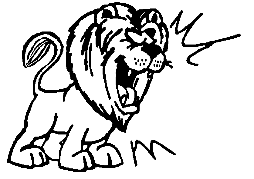 Roaring lion clipart