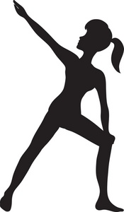 Yoga Clipart Image - Silhouette of a Woman Doing Yoga