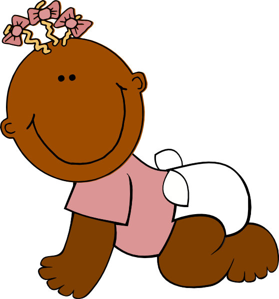 Black Baby Girl Clipart