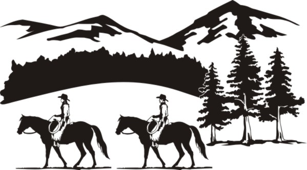 Western Trail Ride Clipart