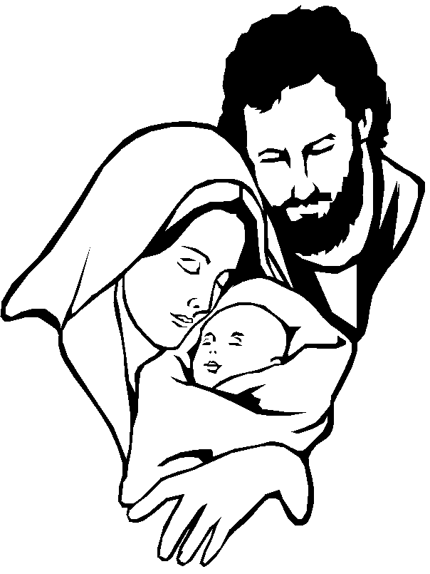 Clipart of mother mary and holy family