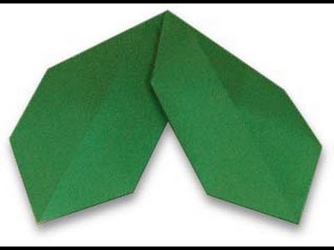 How to Make Paper Holly Leaf Easy Step by Step - Origami Christmas ...