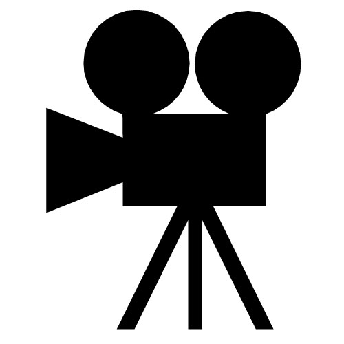 Movie camera and film clipart