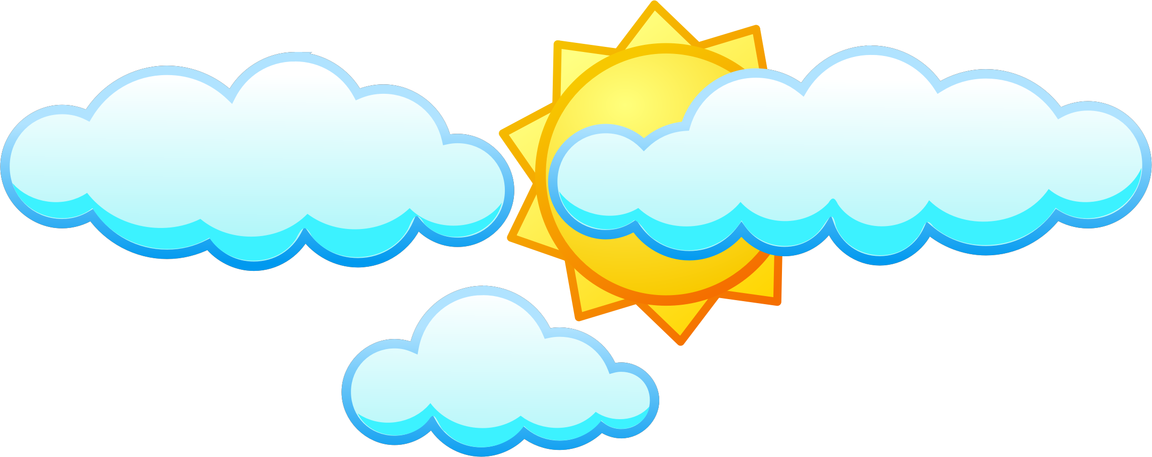 Clipart of clouds and sun