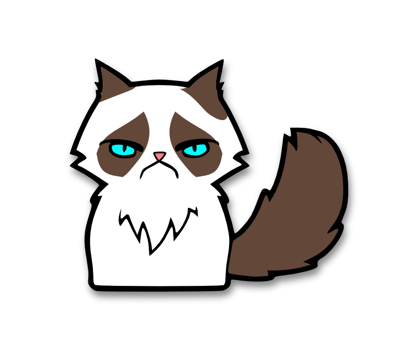 Sad cat dog clipart