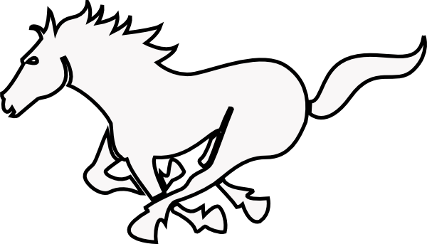 Running Horse Outline - Free Clipart Images