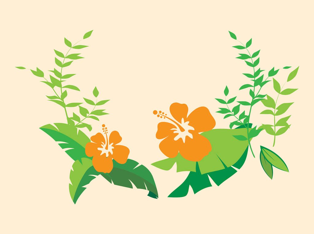 hawaiian flowers clip vector art free - photo #41