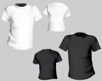 stock vector t-shirt black – white | Vecto2000.
