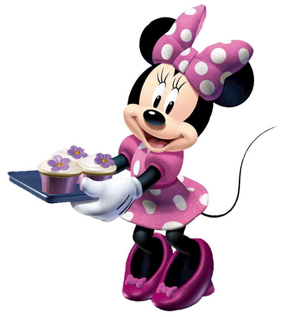Minnie mouse cupcake clipart