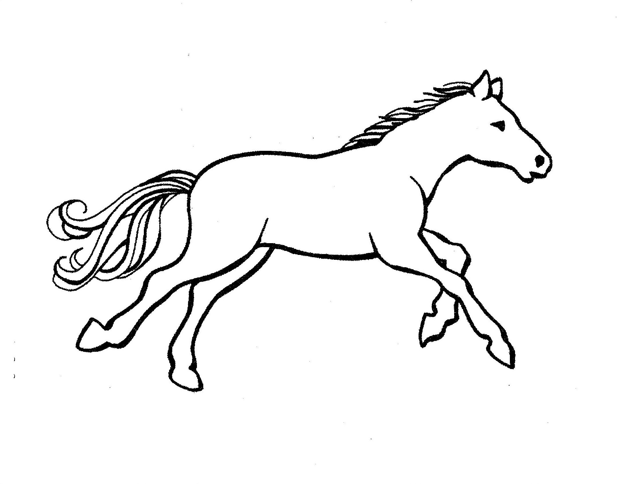 printable-outline-of-horse-clipart-best