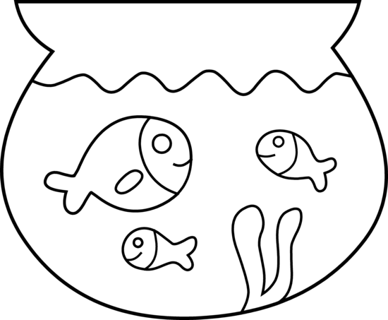 Fish in fishbowl clipart
