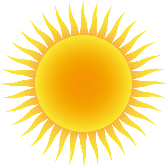 Sun clipart with transparent background
