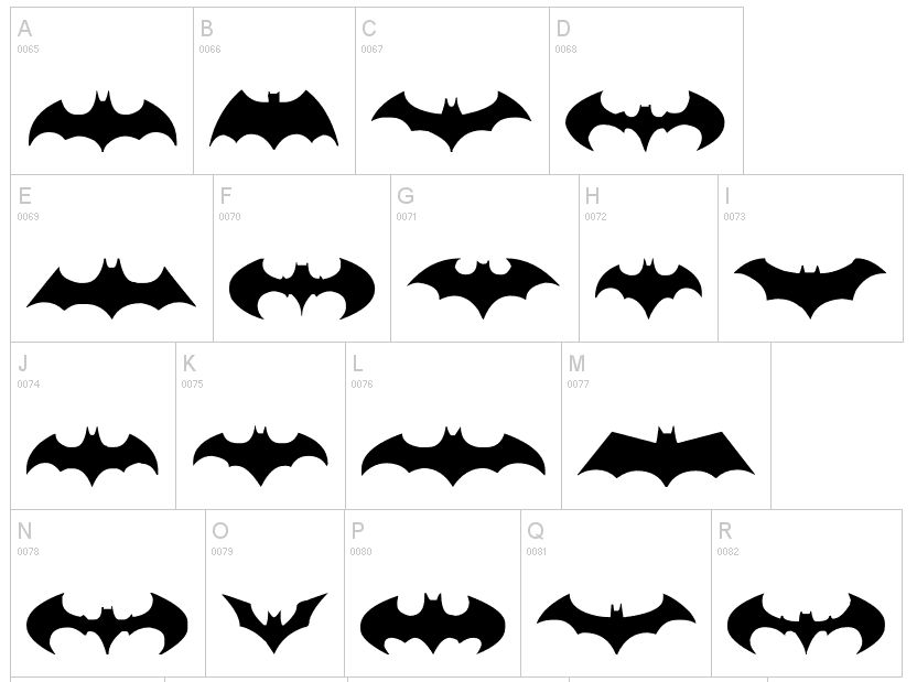 All Batman Logo Designs | Dingbat by Fontsi.com