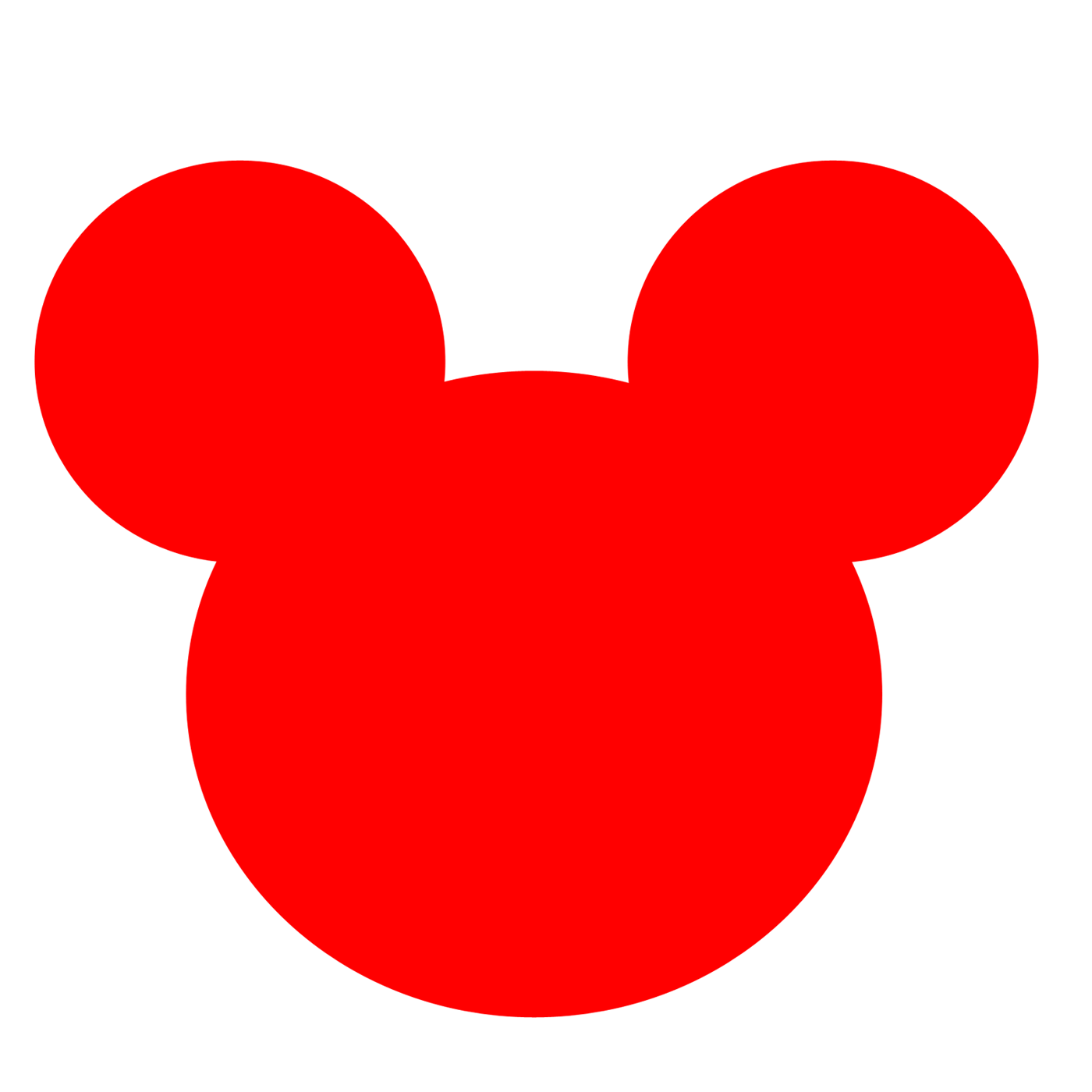 Mickey mouse head silhouette clipart